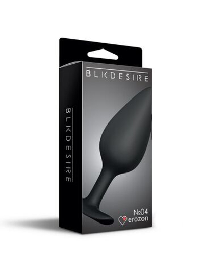 Черная анальная пробка Butt plug №04 - 10 см. (Цвет: черный)