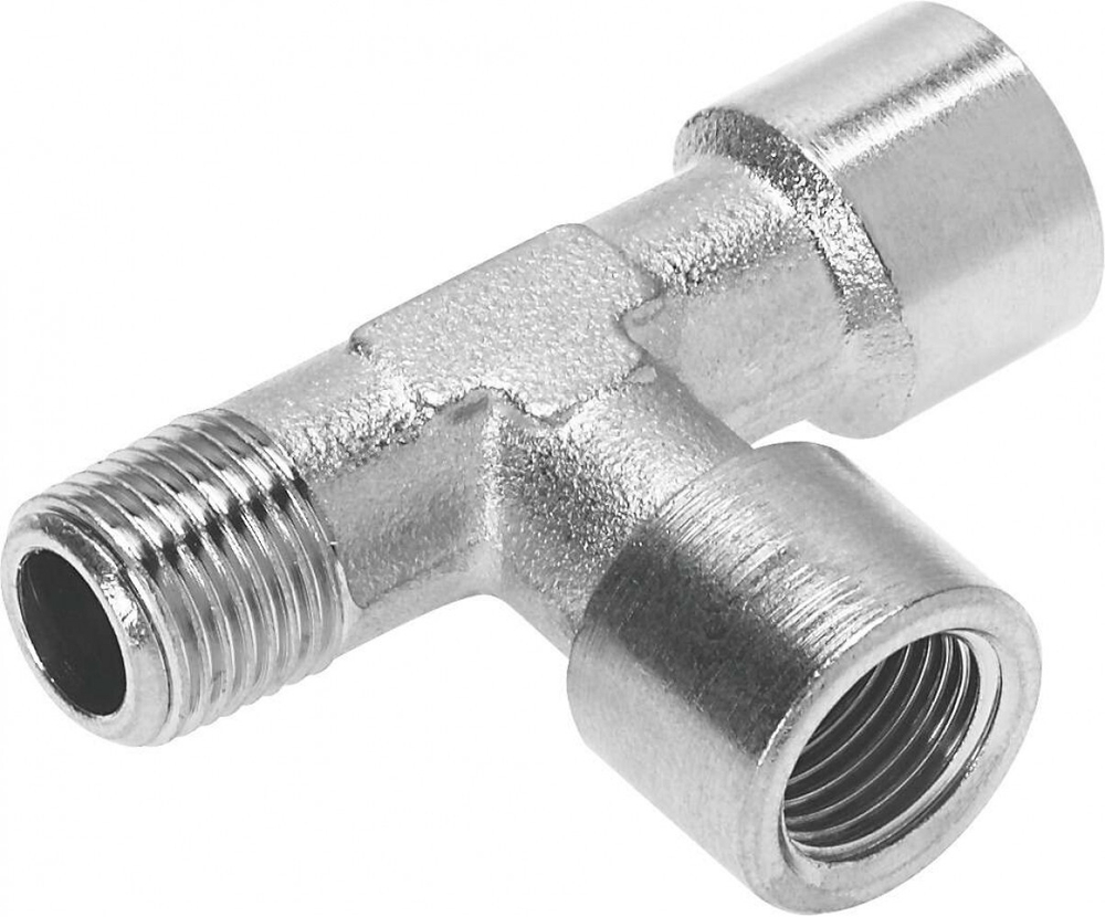 Тройник цанговый с резьбой проходной Festo NPFC-T-2G14-R14-FMF (комплект 10 шт)