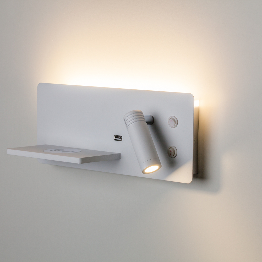 808546 Бра MURO 4,5W+3W LED 360LM+240LM БЕЛЫЙ 3000K