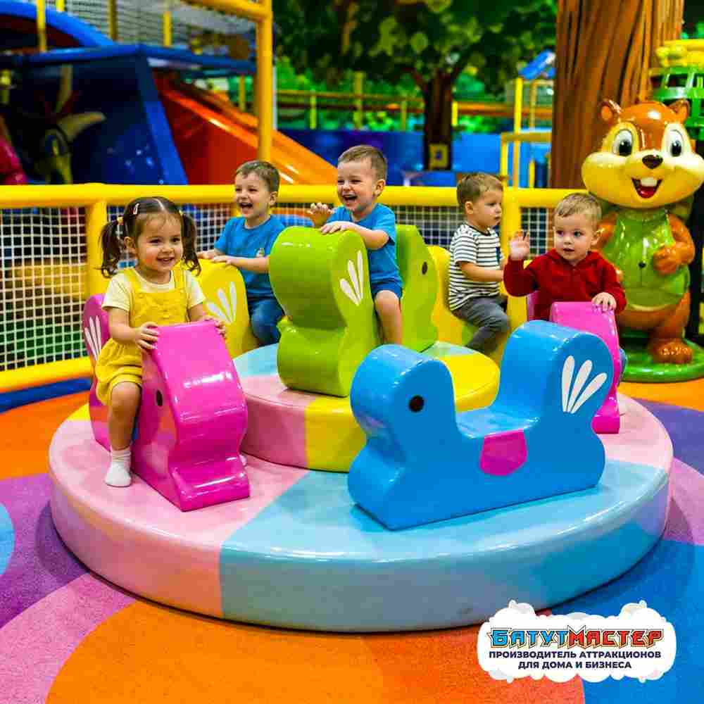 Электрическая карусель детская 4KIDS "В гостях у белки"