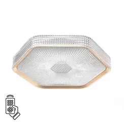 7746/48L PIKO LED SN 000 Светильник металл/пластик/прозрачный/золотистый LED 48Вт 3000-4000-6000K 425х385 IP20 пульт ДУ SPARKS