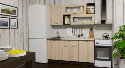 Кухонный гарнитур Симона лайт 1200 мм (Дуб сонома/Венге, Берилл бежевый)