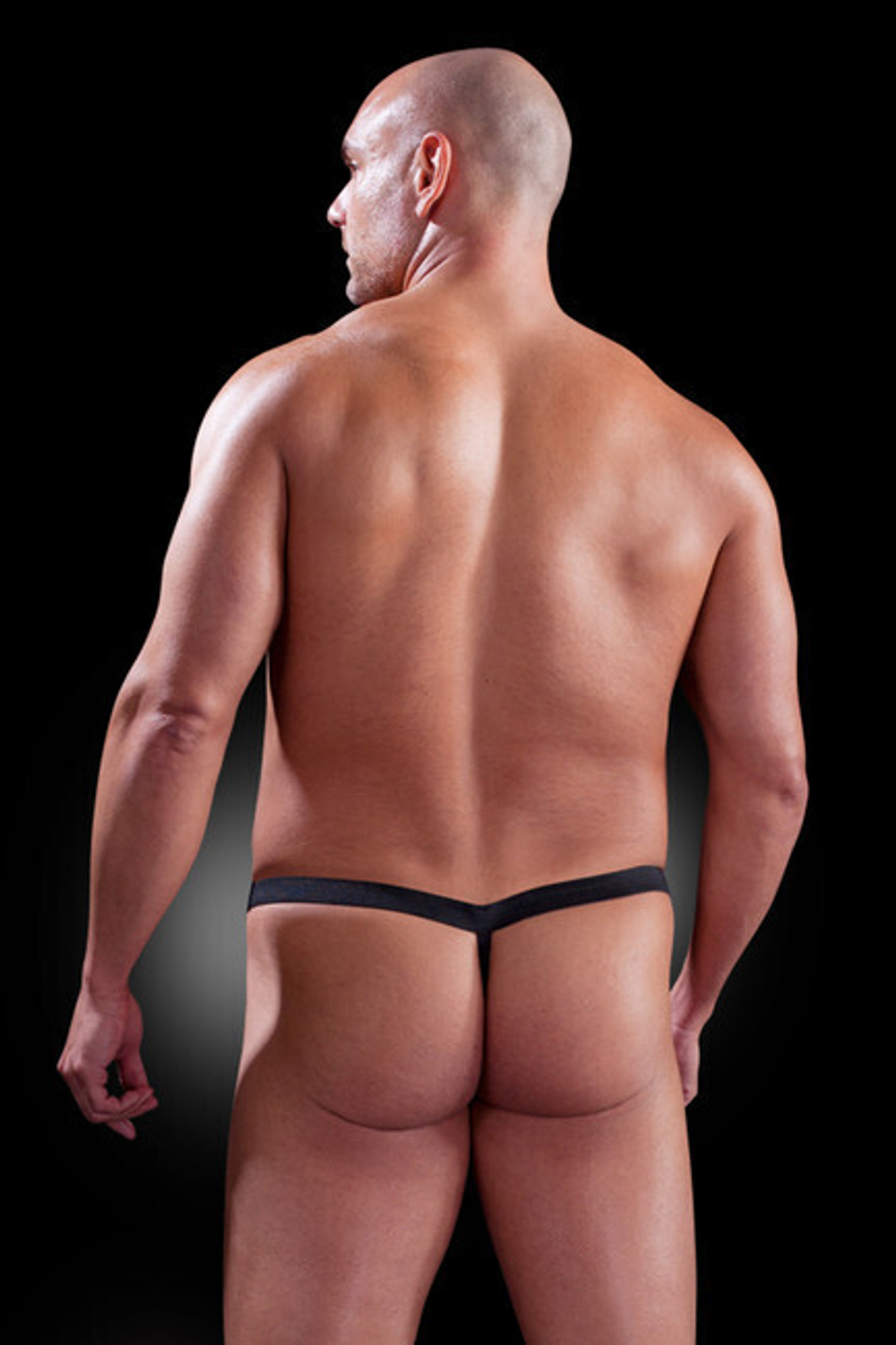 Стринги для узника с аксессуарами Chain Gang LXL (Цвет: черный)