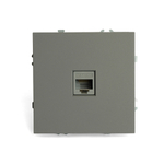 Розетка компьютерная 1-местная RJ-45 (механизм), STEKKER, серия Эмили, RST00-5117-10, платиново-серый, soft touch 49951