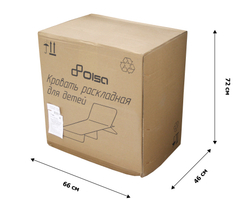 Кровать раскладная Юниор мягкая арт.с89м. (цвет ткани в ассортименте рис. (1 шт. в уп., гофрокартон)