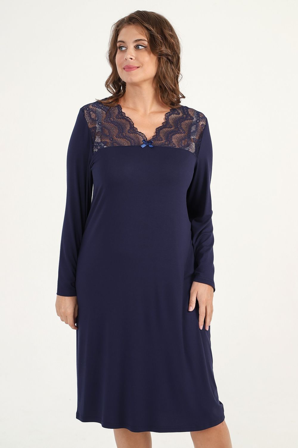 Ночная сорочка Миндаль-1 Виотекс ТЁМНО-СИНИЙ