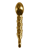 Универсальный золотой массажер для точки G и простаты Vibrating Glass Massager (Цвет: золотой)