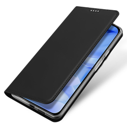 Чехол книжка из PU кожи черного цвета от Dux Ducis для Google Pixel 9a, серия Skin Pro Series Case