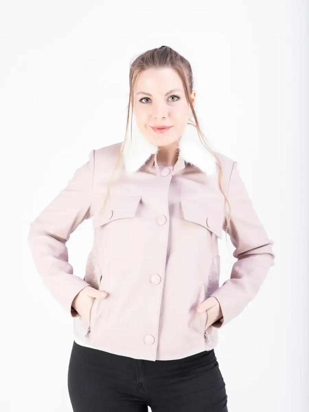 Куртка женская натуральная кожаная оверсайз Турция