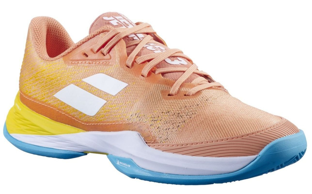 Женские Кроссовки теннисные Babolat Jet Mach 3 Clay - coral/gold fusion