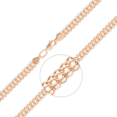 Цепь из красного золота (плетение «Питон»)