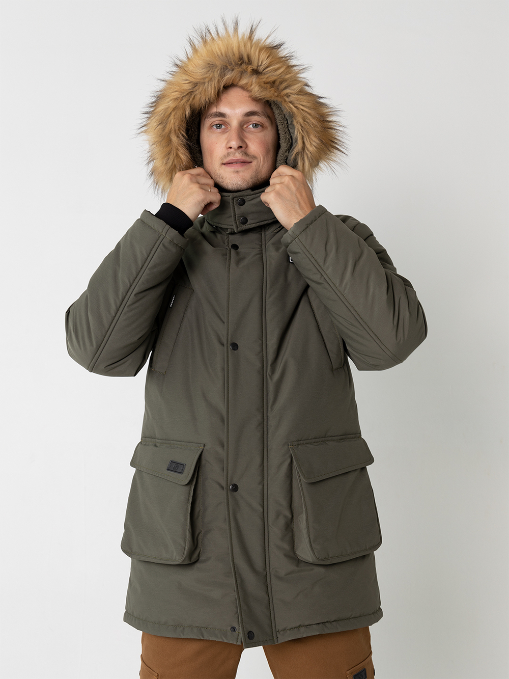 Парка зимняя Город Горький хаки зеленая