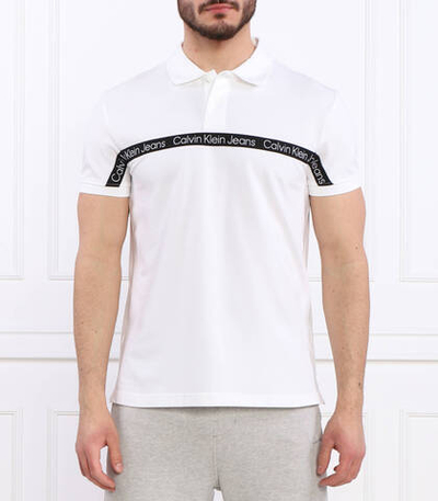 Поло LOGO TAPE CALVIN KLEIN JEANS - белый(J30J322856)