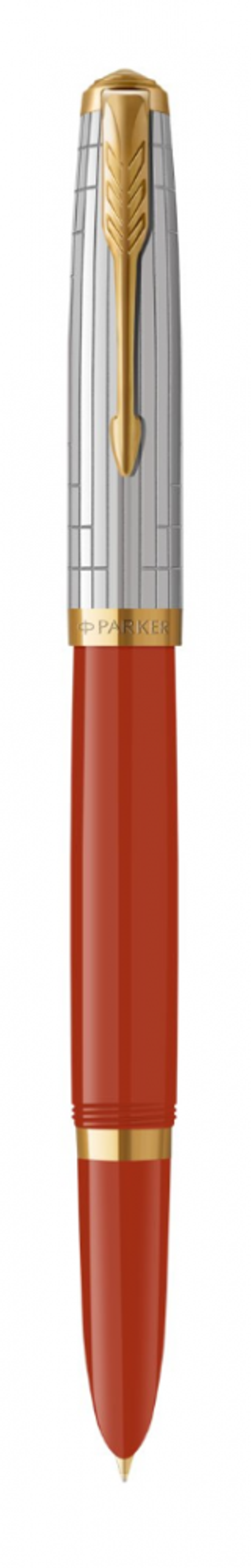 Перьевая ручка Parker 51 Premium Red GT, перо:M/F чернила:Black,Blue, в подарочной упаковке.