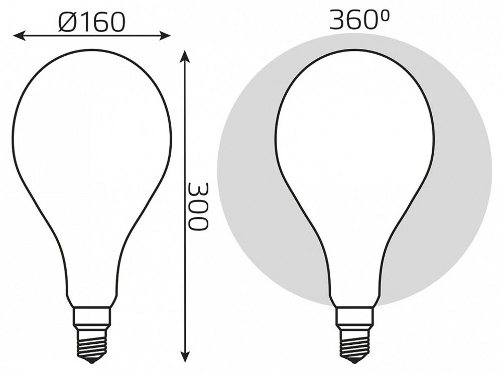 Лампа светодиодная Gauss Filament E27 10Вт 4100K 179202210-D