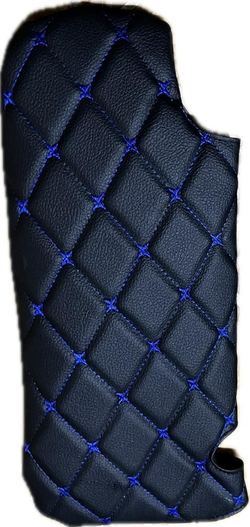 Чехлы на козырьки ЛАДА Приора Priora (синяя нить Бабочка)