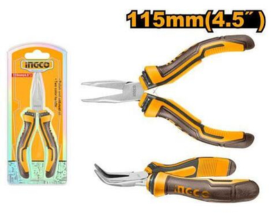 Длинногубцы изогнутые мини 115 мм SUPER INGCO HMBNP08115