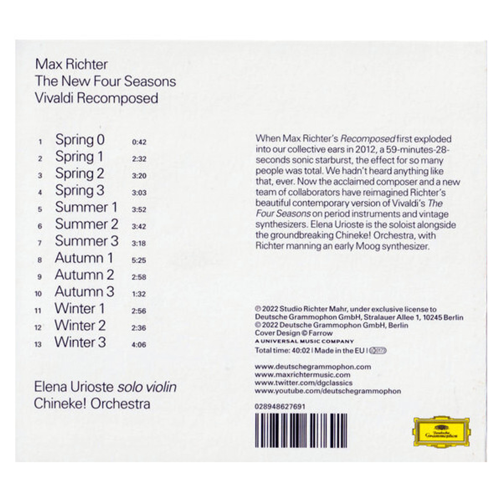 Max Richter / Antonio Vivaldi: The New Four Seasons Vivaldi Recomposed (CD)