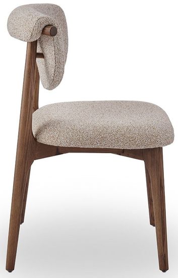 Cтул Comfy 2 бежевая ткань, ножки орех