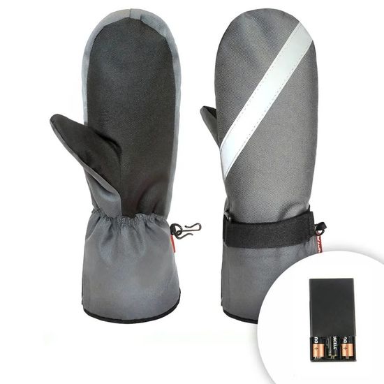 Рукавицы RL-R-02A с подогревом RedLaika на батарейках (AA) серые