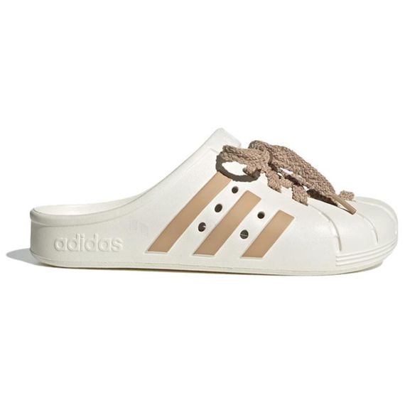 Adidas ADILETTE CLOGS 'White Brown'