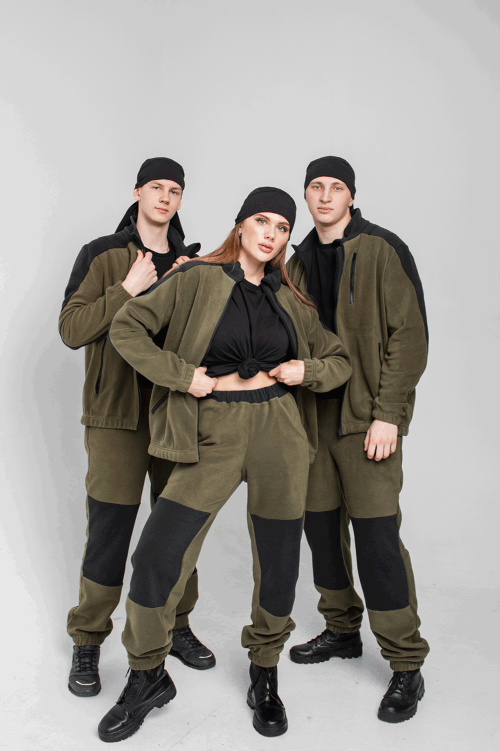 Флисовый костюм женский комби