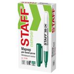 Маркер стираемый для белой доски ЗЕЛЕНЫЙ, STAFF "EVERYDAY", 2,5 мм, тонкий корпус, 151096