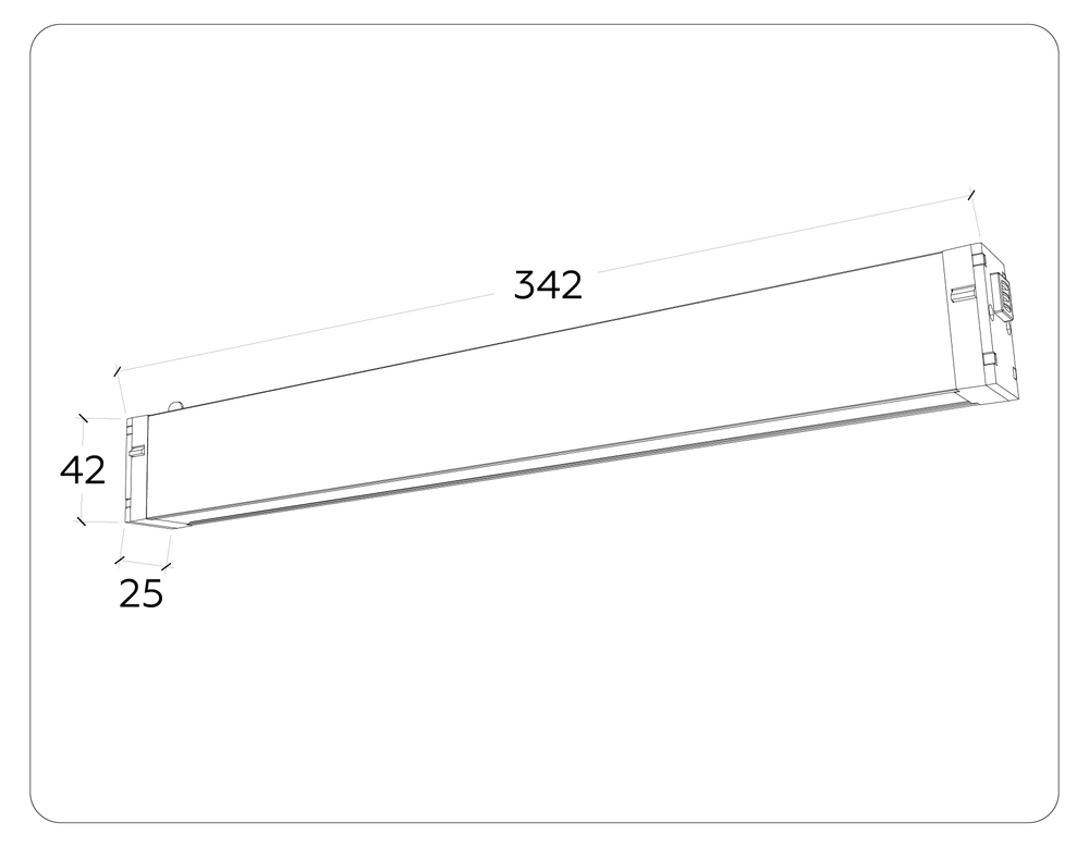 GL1272 BK черный IP20 15W 3000K-6400K 220V 120° 342*25*42 (Без ПДУ)