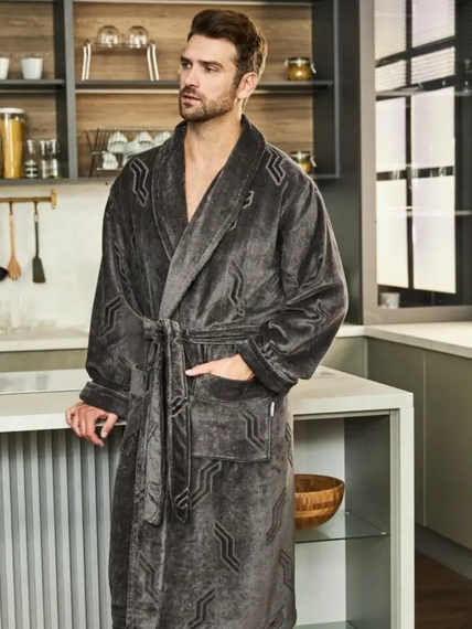 Халат мужской DOMINIC без капюшона Антрацит "Polens"