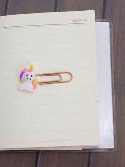 Закладка - скрепка "Unicorn", white