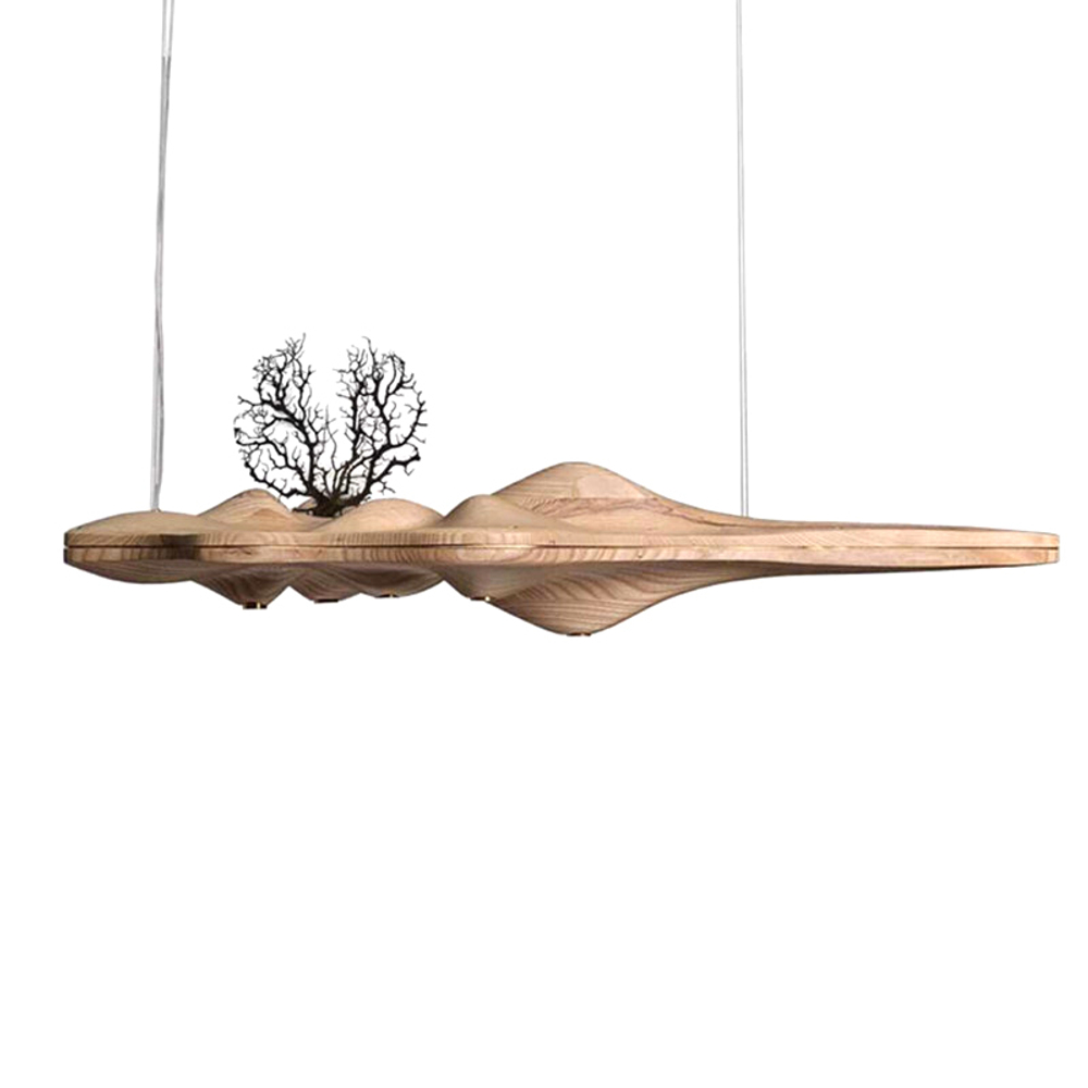 Pendant design lamp UFO  L120 (lightе Wood)