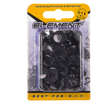 ЗАГЛУШКИ НА МЕБ/СТЯЖКУ ELEMENT ЧЕРНЫЙ 7ММ 50ШТ 018680
