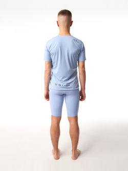 ТАЙТСЫ КОРОТКИЕ МУЖСКИЕ С ПОЯСОМ SFA SHORT TIGHT | SKYBLUE