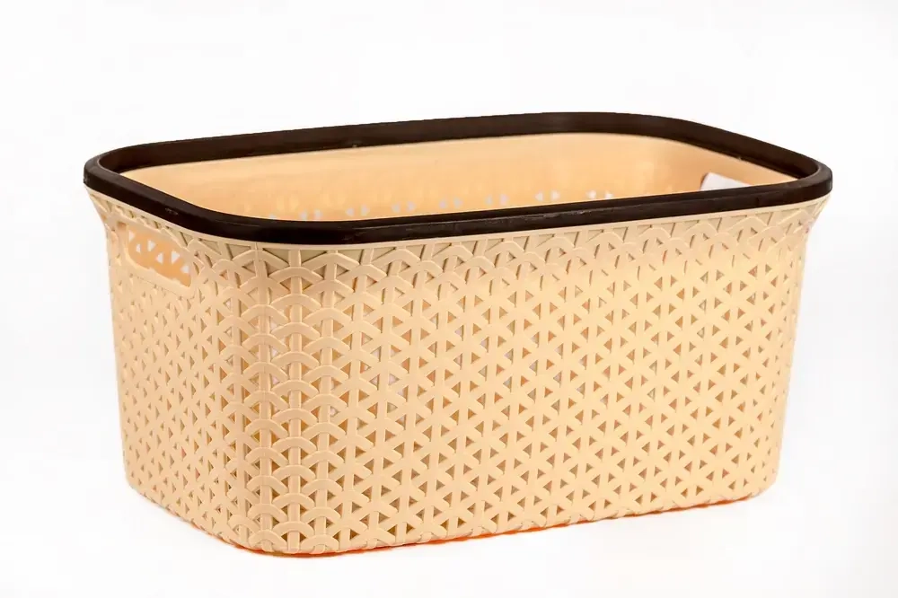 Корзина для белья Плетенка 40л прямоугольная без крышки (Ар-пласт)