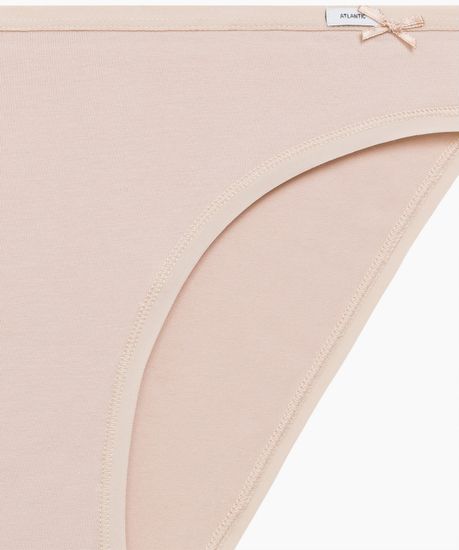 Женские трусы бикини (3шт) Atlantic 3CLP-001, хлопок, светло-бежевый + белый + светло-серый меланж