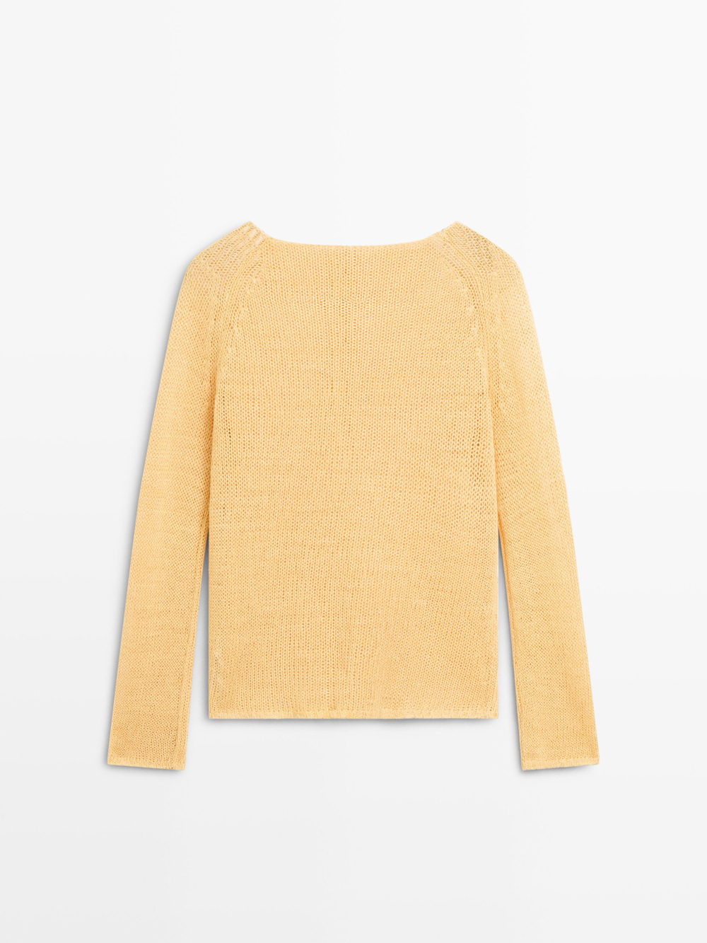 Massimo Dutti Свитер с воротником, жемчужный/бежевый