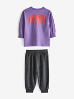 Пижама для мальчика Next 399-482, 3 шт., Зеленый, Сиреневый, Кирпичный