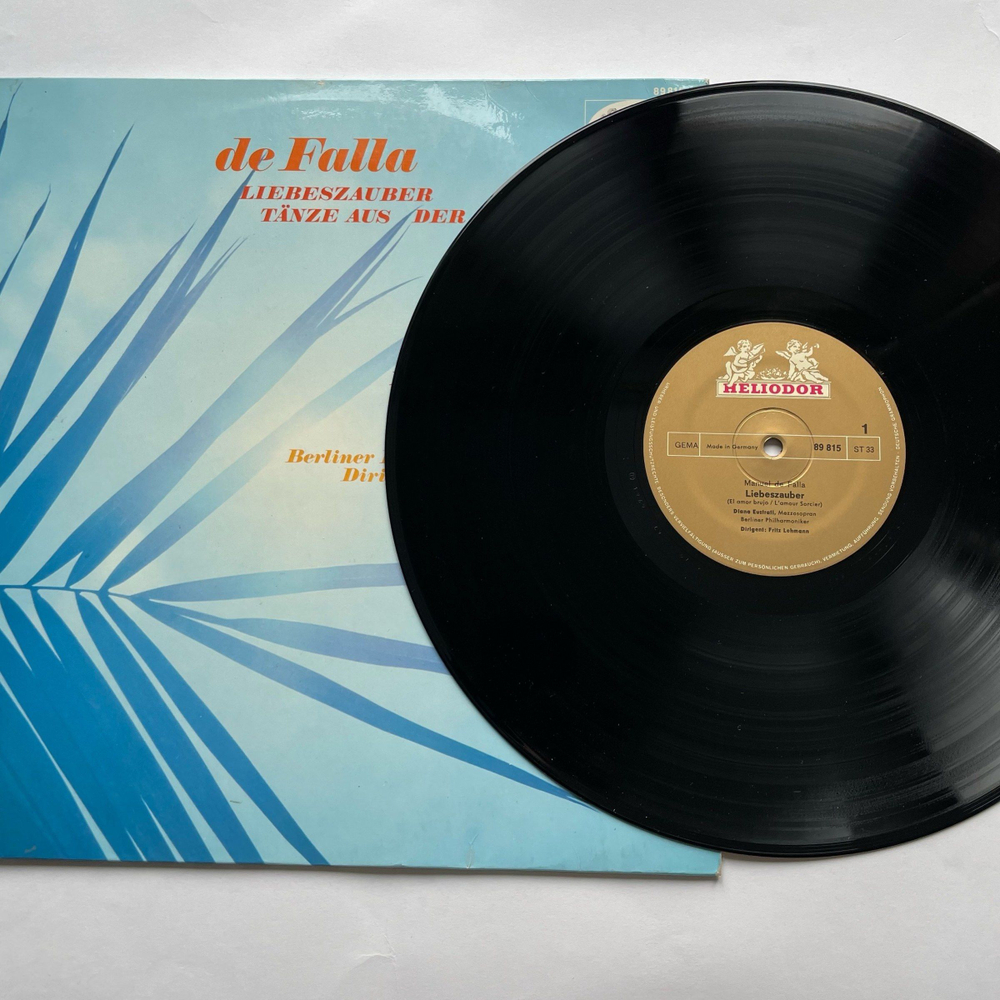 Винтажная виниловая пластинка LP Manuel De Falla, Diana Eustrati, Aurele Nicolet, Claude Debussy, Liebeszauber Tanze Aus Der Dreispitz Debussy Nachmittag Eines Fauns (Германия 1973)