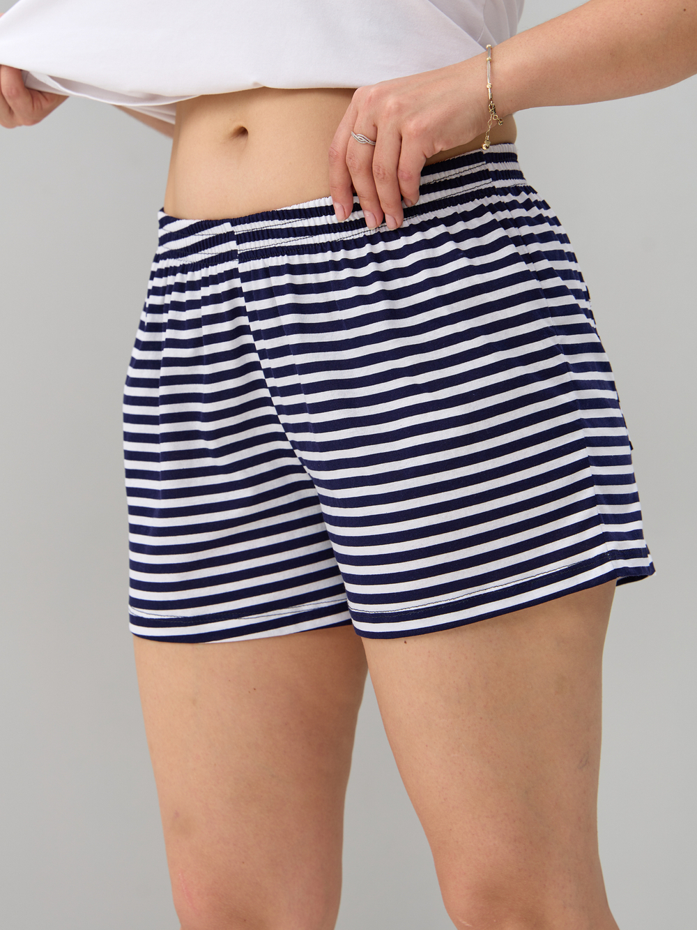Шорты Н-141Х/синебелый-полоса