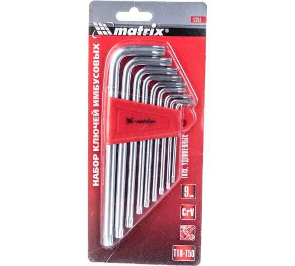 НАБОР КЛЮЧЕЙ ИМБУСОВЫХ MATRIX TORX Т10-Т50 9ШТ 12306