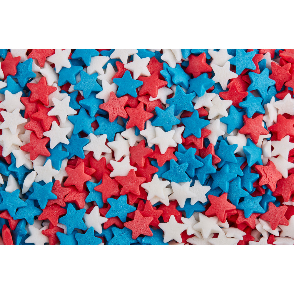 Посыпка кондитерская "Звёзды красные, синие, белые" 40-50г