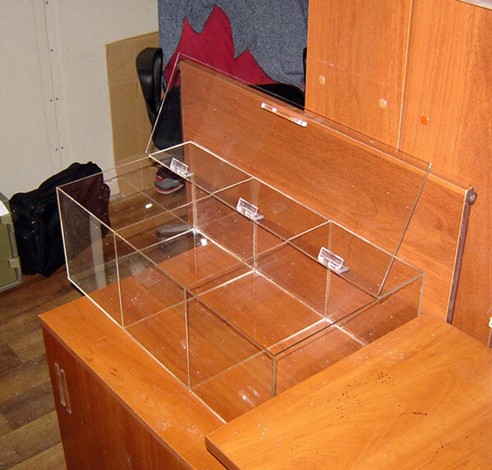 Конфетница для мармеладов конфет орехов 600х300х200-3 ячееки с крышкой