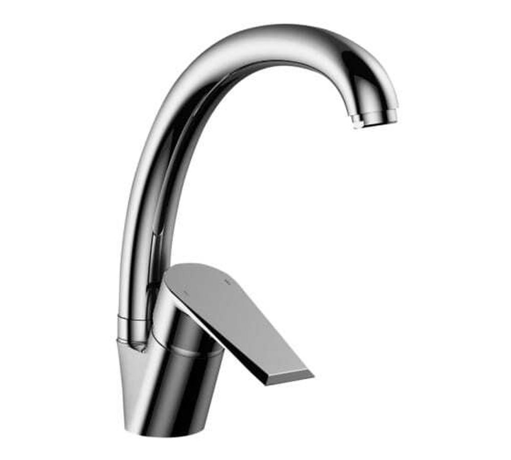 Смеситель кухня  Rossinka, высокий поворотный  излив , RS28-23