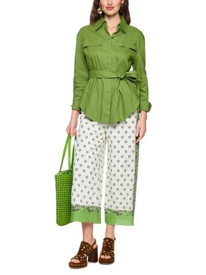 Marc Cain Рубашка из льна с поясом