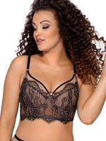 Бюстгальтер на косточках plus size с дополнительными боковыми поддержками (Размер: 95H) (Цвет: черный)