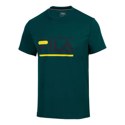 Мужское теннисное поло Fila Emilio T-Shirt Men - Dark Green