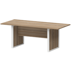 Стол заседаний НТМ-200.90 Дуб сафари/Белый 2000x900x750 Аргентум-М