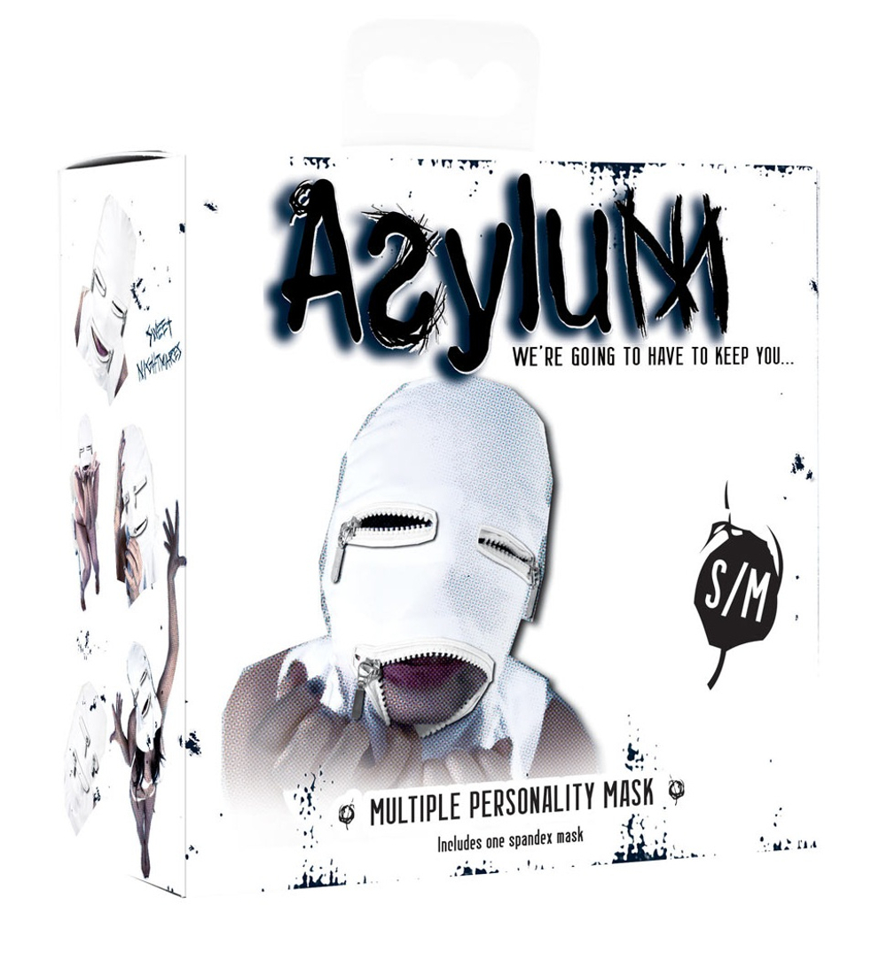 Шлем-маска с застежками-молниями размера S-M (Размер: S-M) (Цвет: белый)