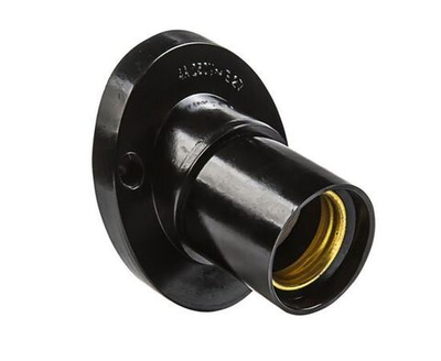 Патрон E27 карболит настенный, черный, наклонный- 5 шт