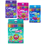 Карандаши цветные Yalong 12 цв, "Fruit aroma" деревян., трехгран., фрукт. аромат, заточенные, дизайн на корпусе, грифель 4,0 мм, картон.уп., европод.